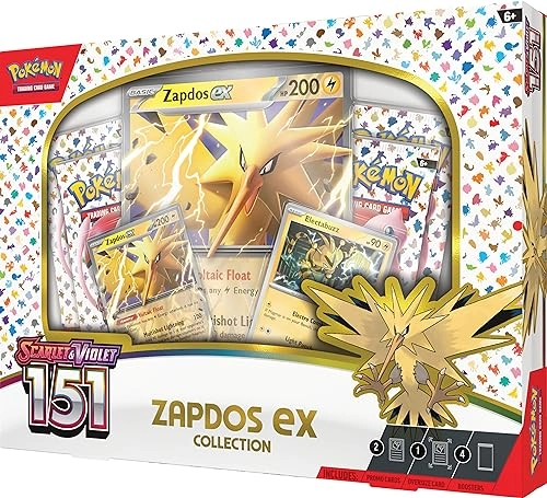 Scarlet & Violet 3.5 Zapdos Ex Box - 4 Booster Packs Oversize Foil Promo