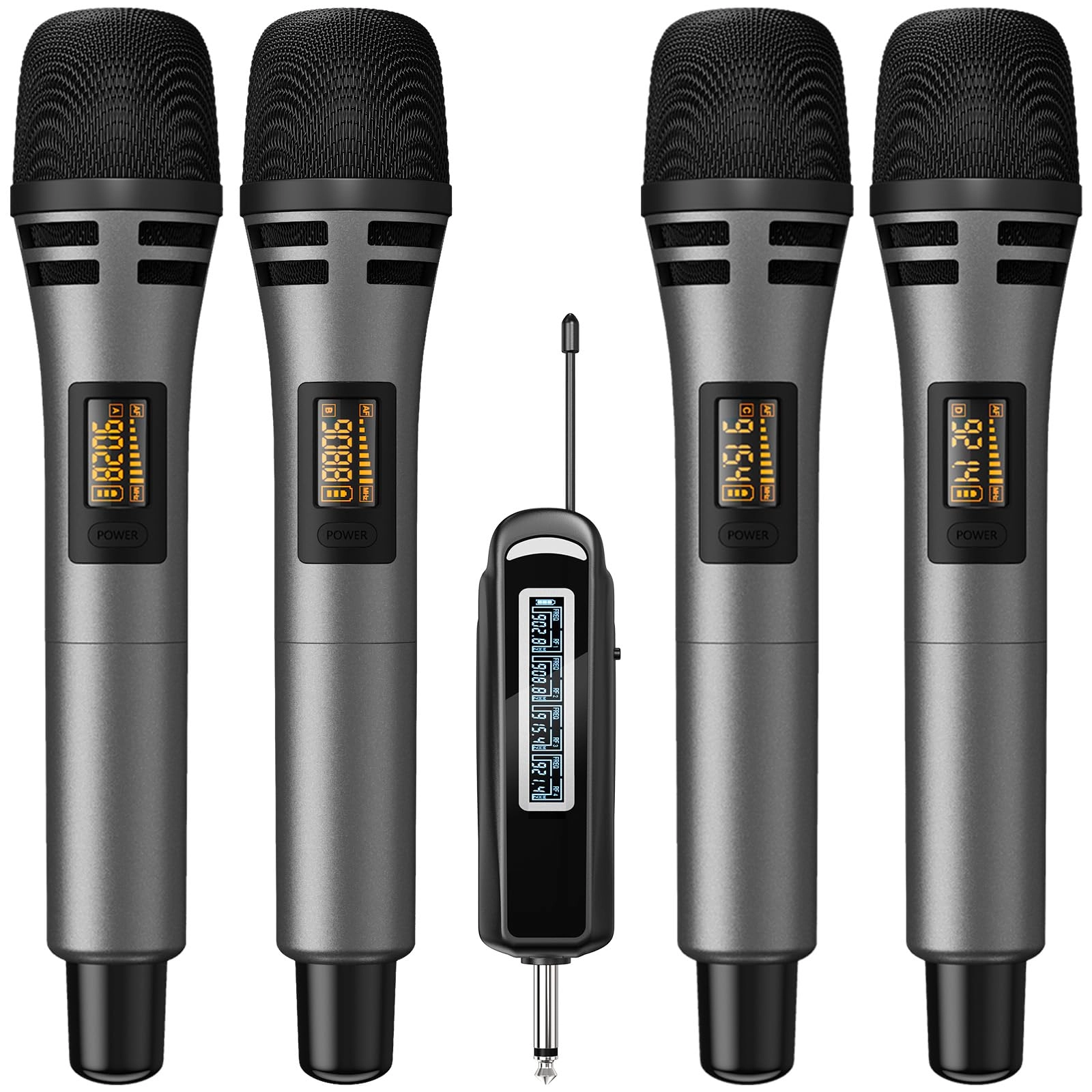 Wireless Microphones System - 4 UHF