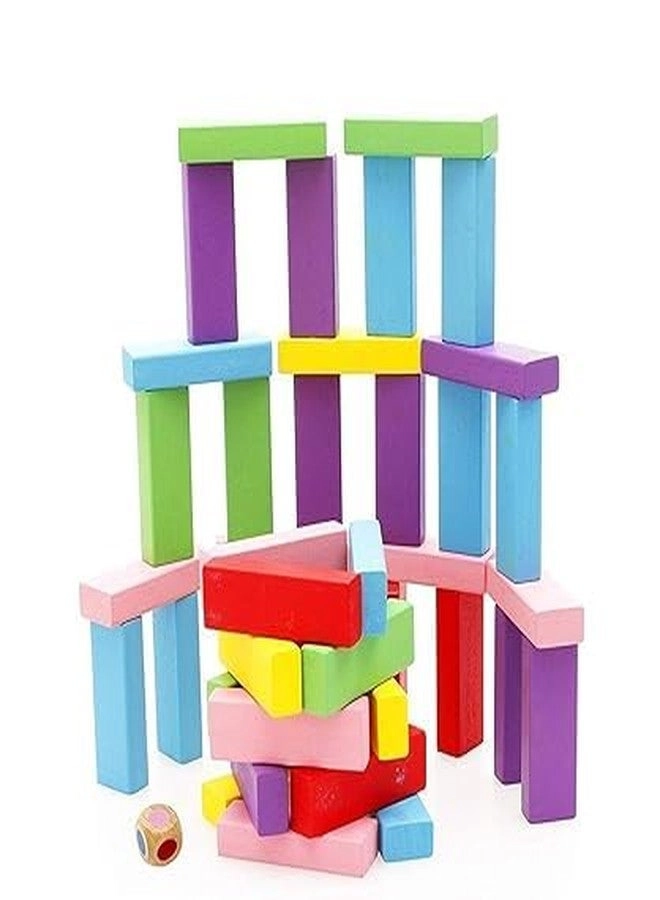 Wooden Colorful Building Blocks - 54pcs