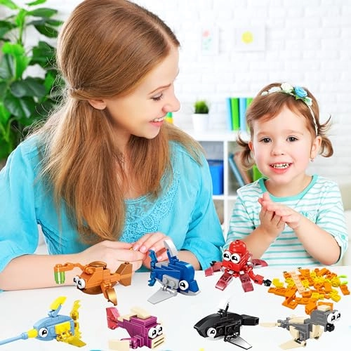 Mini Building Blocks Animals - 12 pcs