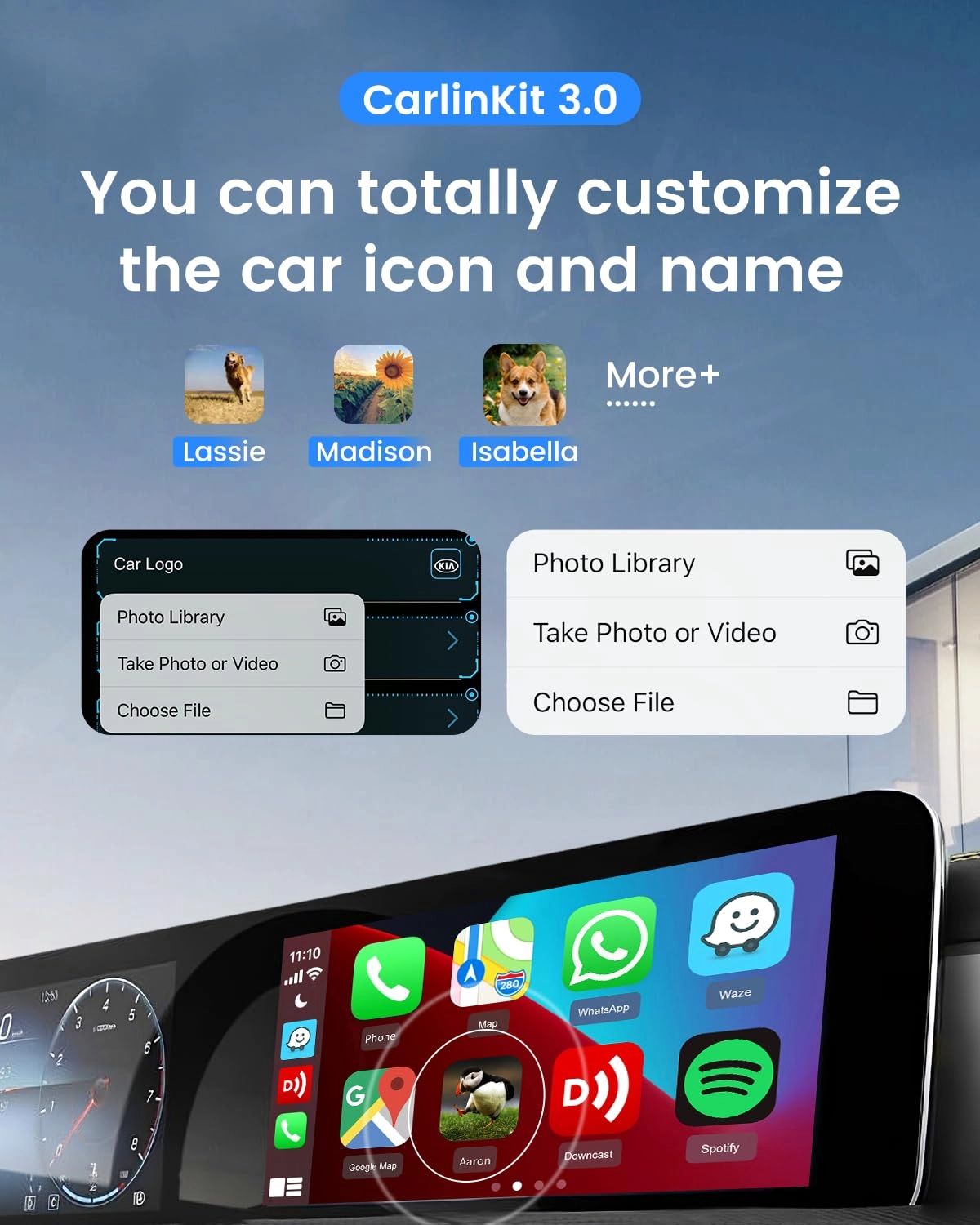 3.0 Wireless CarPlay Adapter - VW Audi Ford Sync 3 Mazda Mercedes Honda Chevy Subaru Porsche Hyundai Kia Lexus Gmc Acura