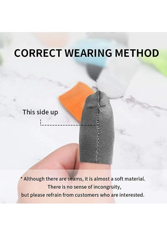 Anti-Sweat Gaming Finger Sleeves - 12Pcs + Mobile L1R1 Game Triggers - 2Pcs