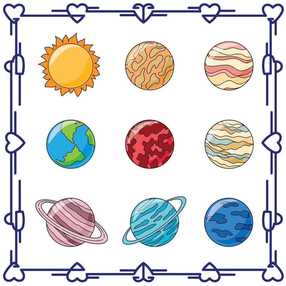 Twinkle Hands Space Solar System Stickers - water-resistant self-adhesive tear-resistant