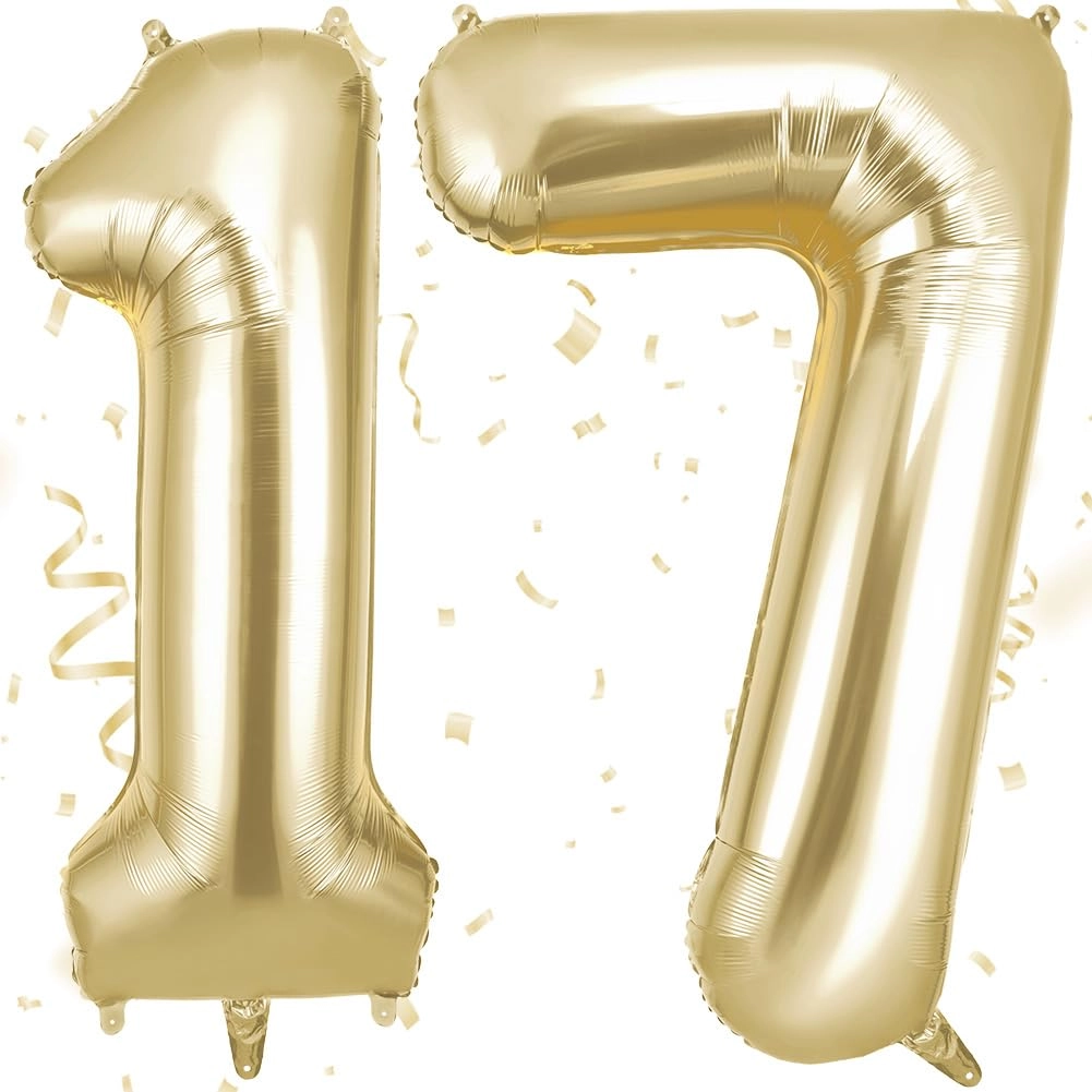 OFFCUP 40 Inch Number 17 Balloon - 2 piece(s) Birthday