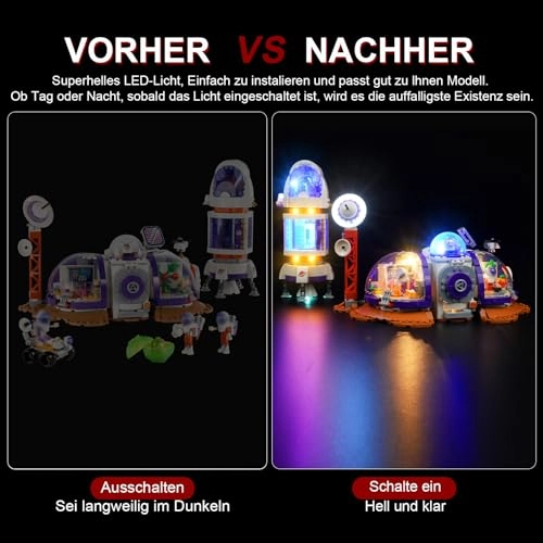 LED Light Kit for LEGO Friends 42605 Mars Room Base with Rocket - Plastic 1pcs