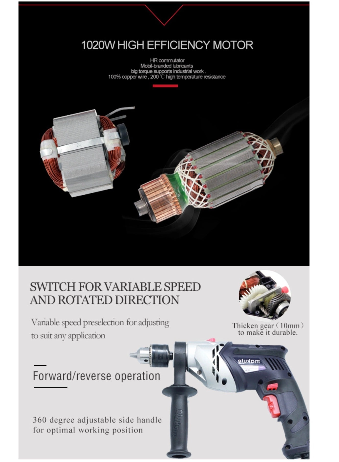 ID009 - 13mm 1020W 3200 RPM