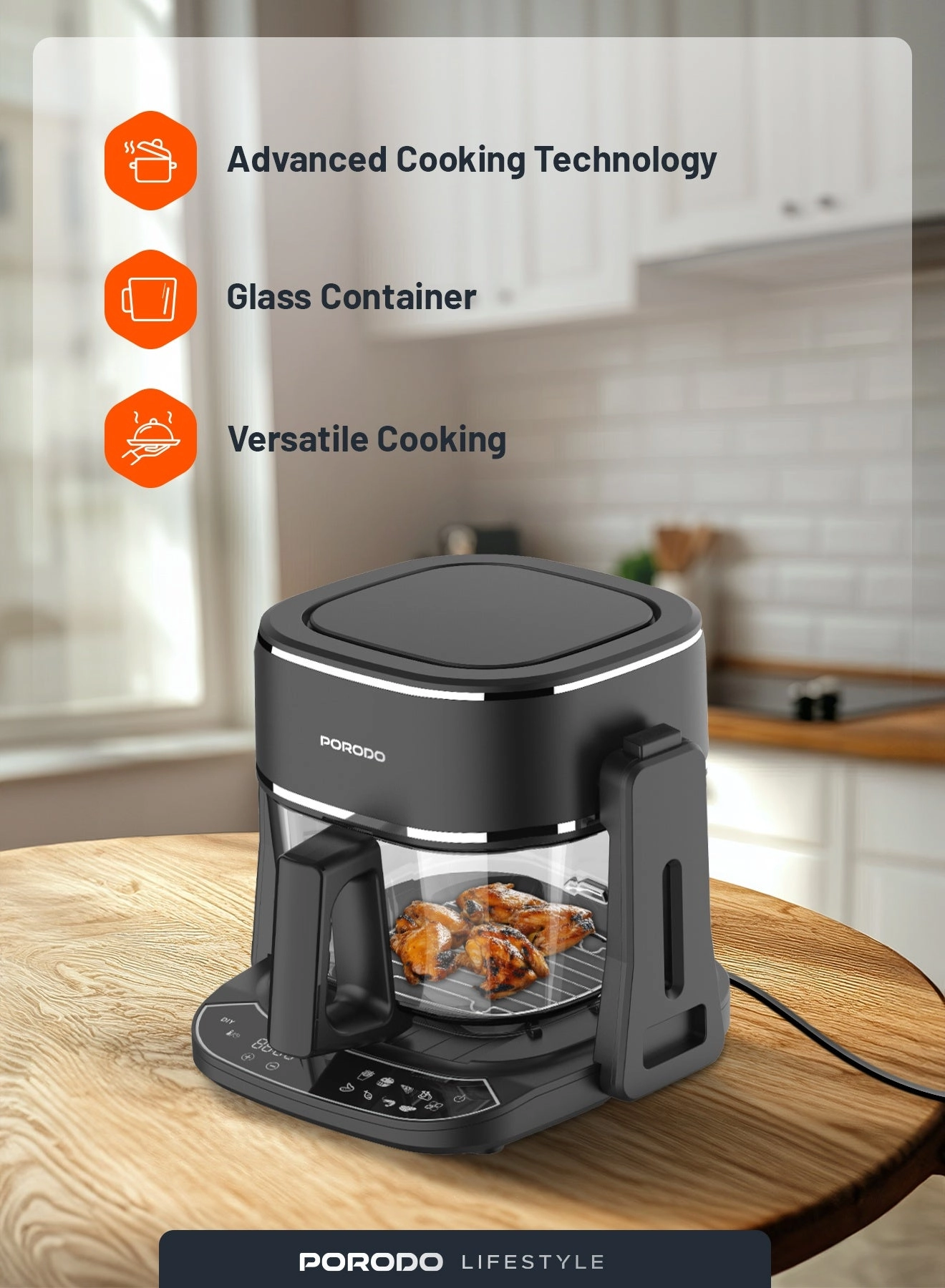 Air Fryer & Electric Grill PD-LFST022-BK