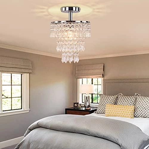 Crystal Chandelier - D7.9 inches x H11.4 inches Chrome