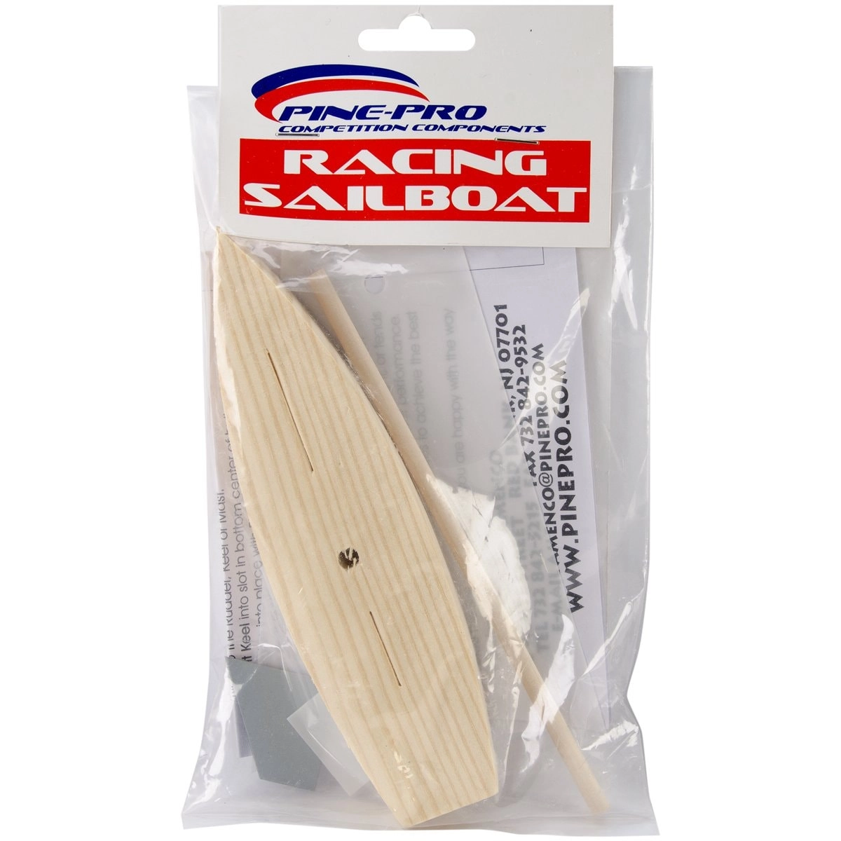 Pine-Pro Car Derby Racing Sailboat - 7x1x1 wooden