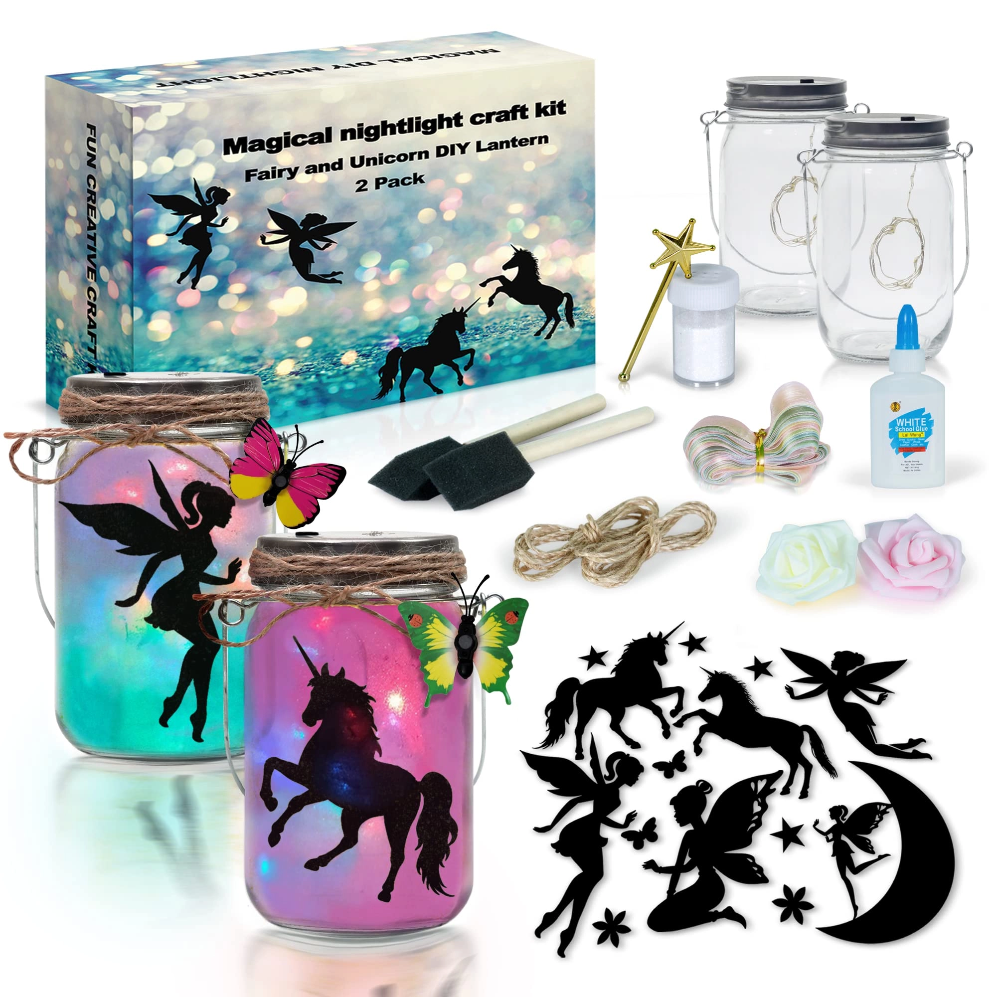 Yuyao DN Scientific & Educational Instrument Co., Ltd. DIY Fairy and Unicorn Nightlight Craft Kit - 4+ years