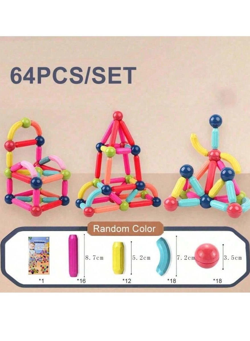 Magnetic Ball and Stick Building Set - 64pcs