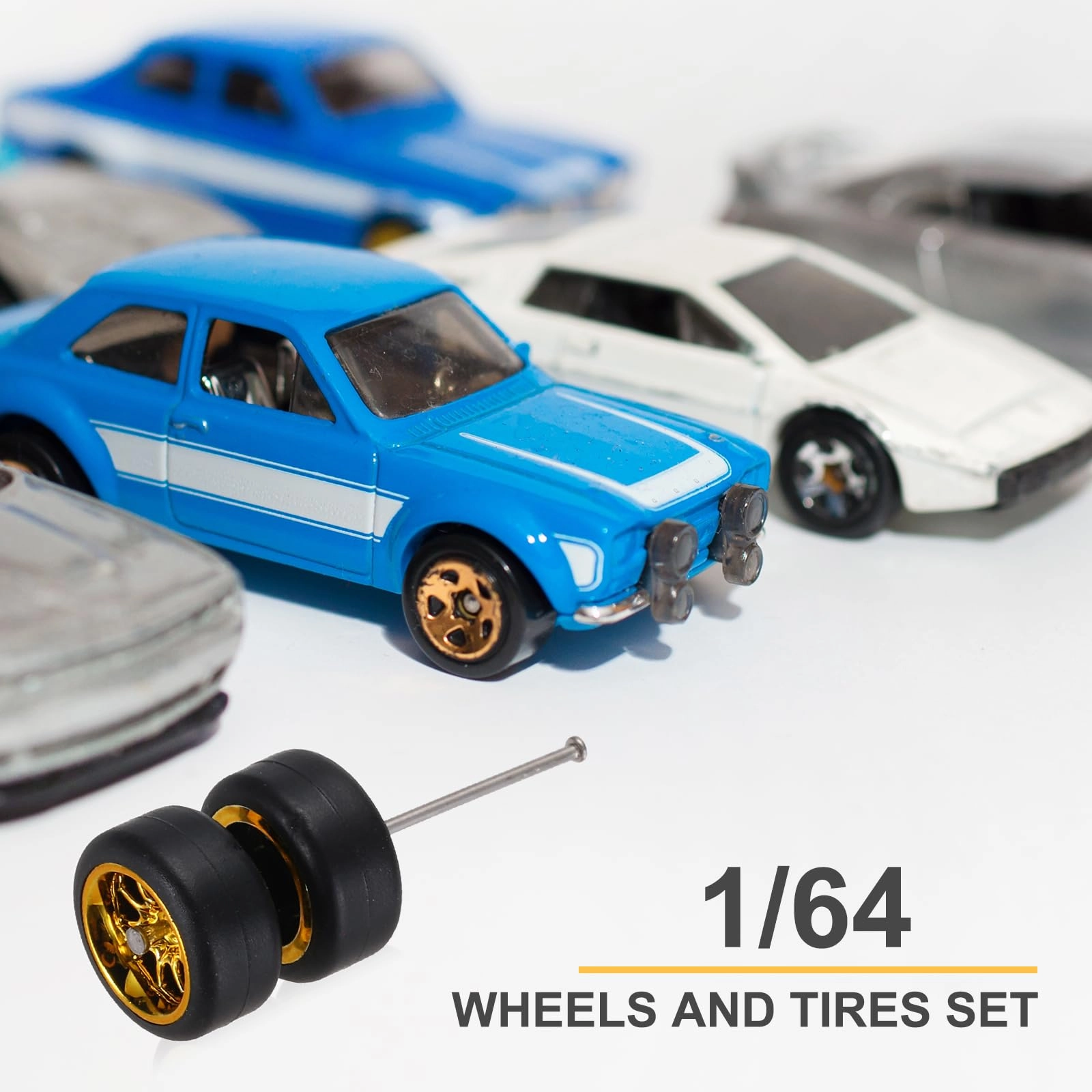 Wheels and Tires - 8 Set 1/64