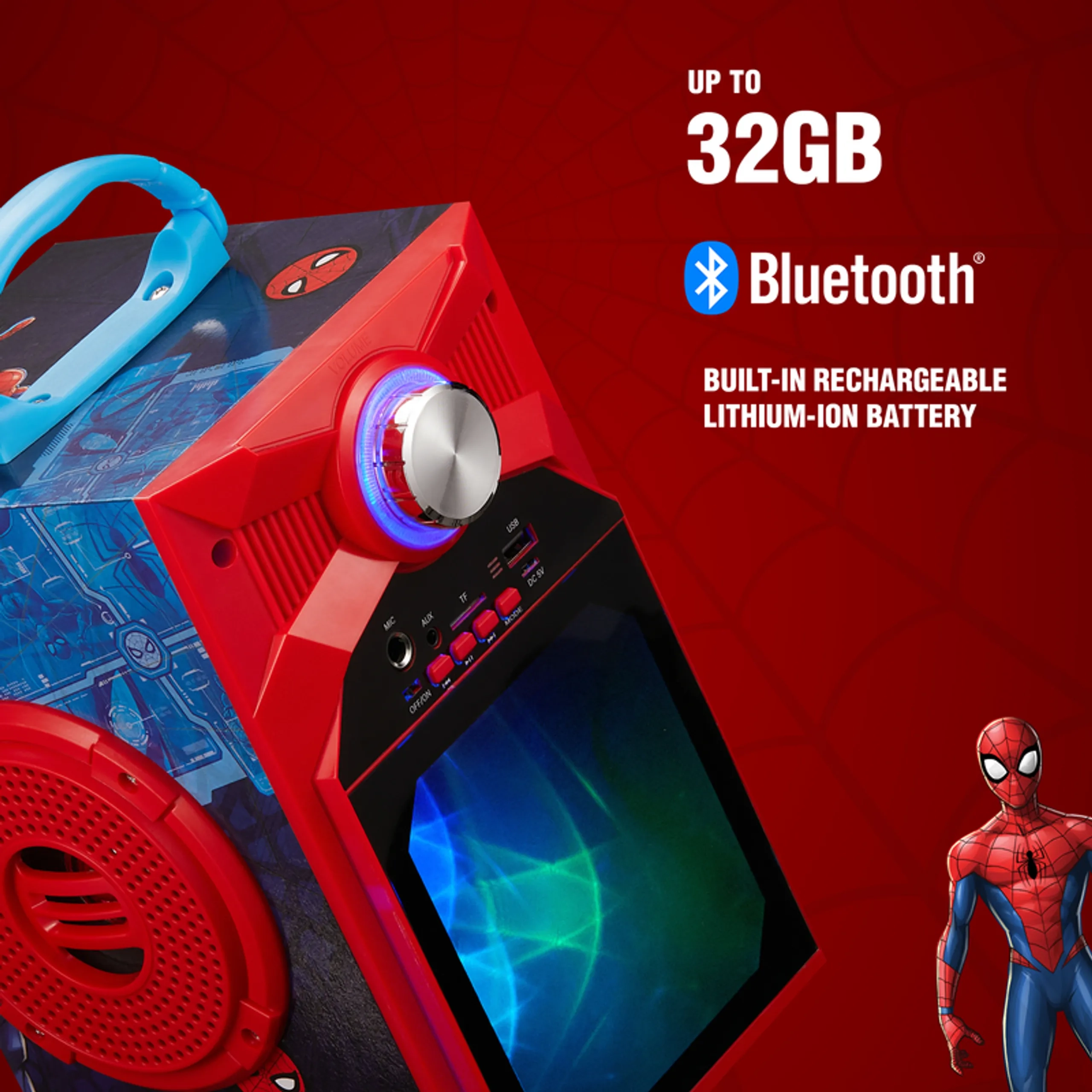 Volkano Spider-Man Galaxy Karaoke Machine - 5 years+