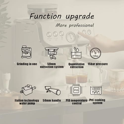 Espresso Machine - Grinder Milk Frother Digital Temperature Control