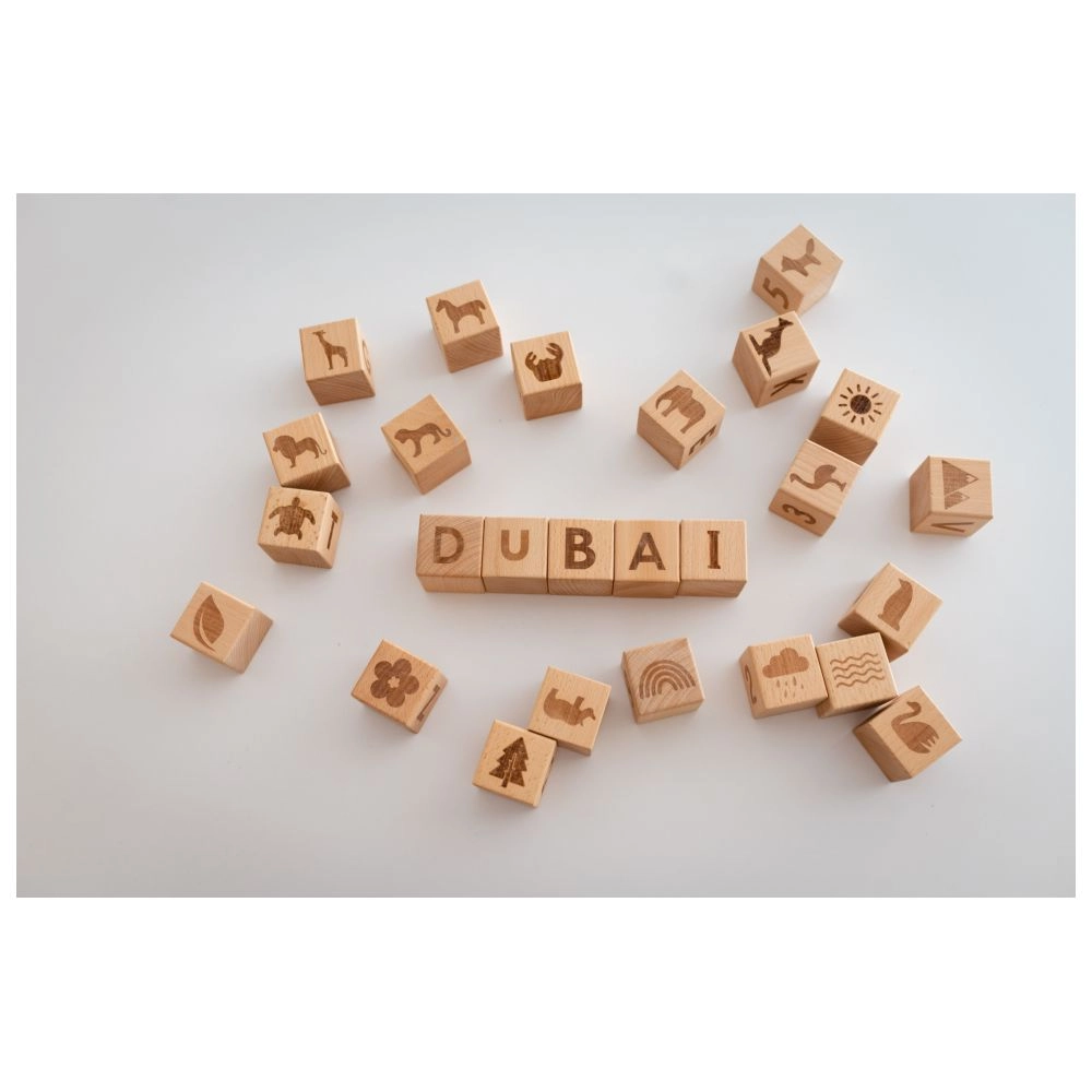 Wooden Learning Blocks - Suitable for 1 year & above 26 Pcs