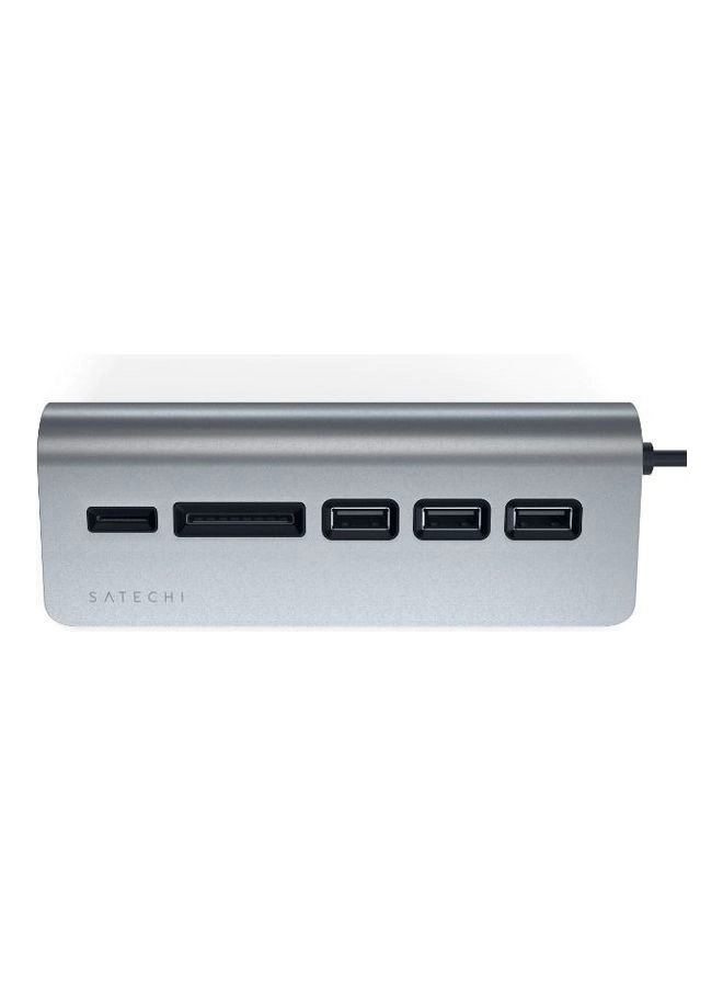Slim Type C Aluminum USB Hub - 3xUSB 3.0 SD/MicroSD 5Gbps