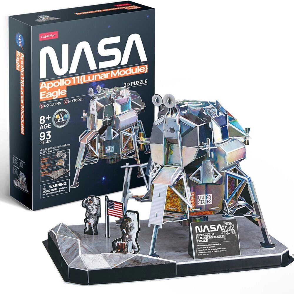 NASA Apollo 11 Lunar Module Eagle 3D Puzzle (527-DS1058H) - 93 pcs