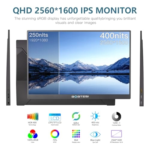 Portable Monitor - 2560x1600 16 Inches