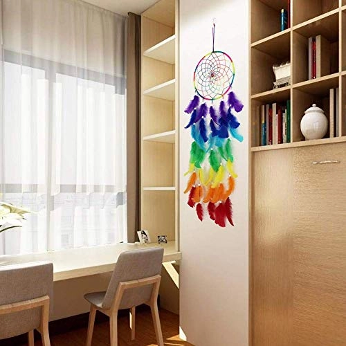 Dreamcatcher - Siderosphere, feathers, lines, wood beads.