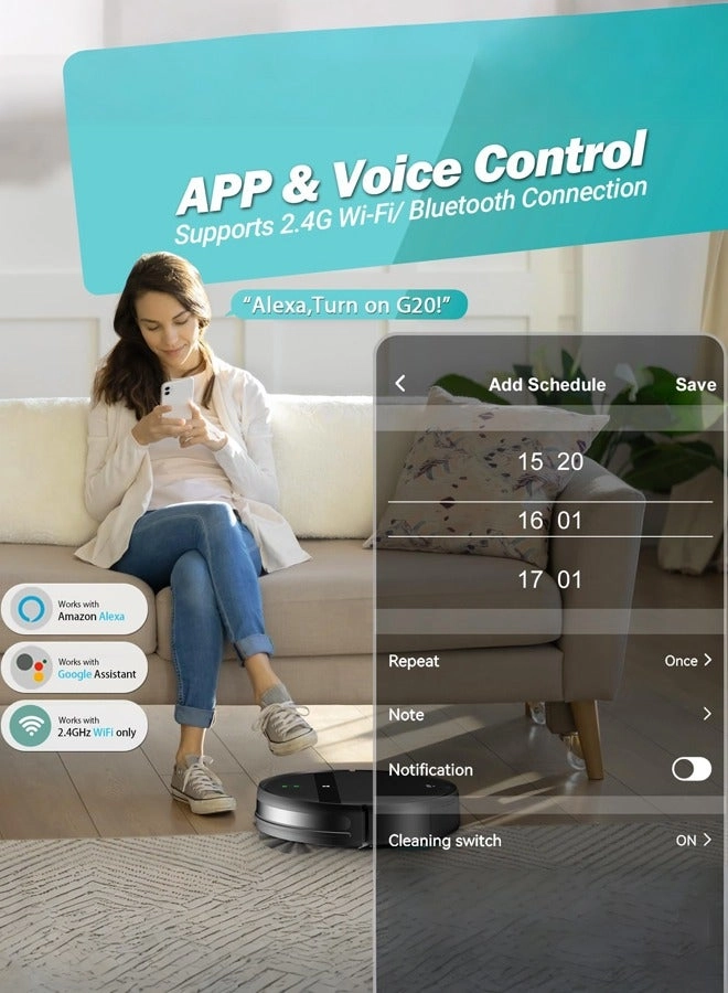 G20 Robot Vacuum - With Mop