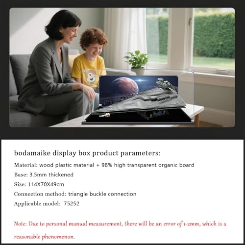 Acrylic Display Case (75252) - Dustproof 114 x 70 x 49 cm