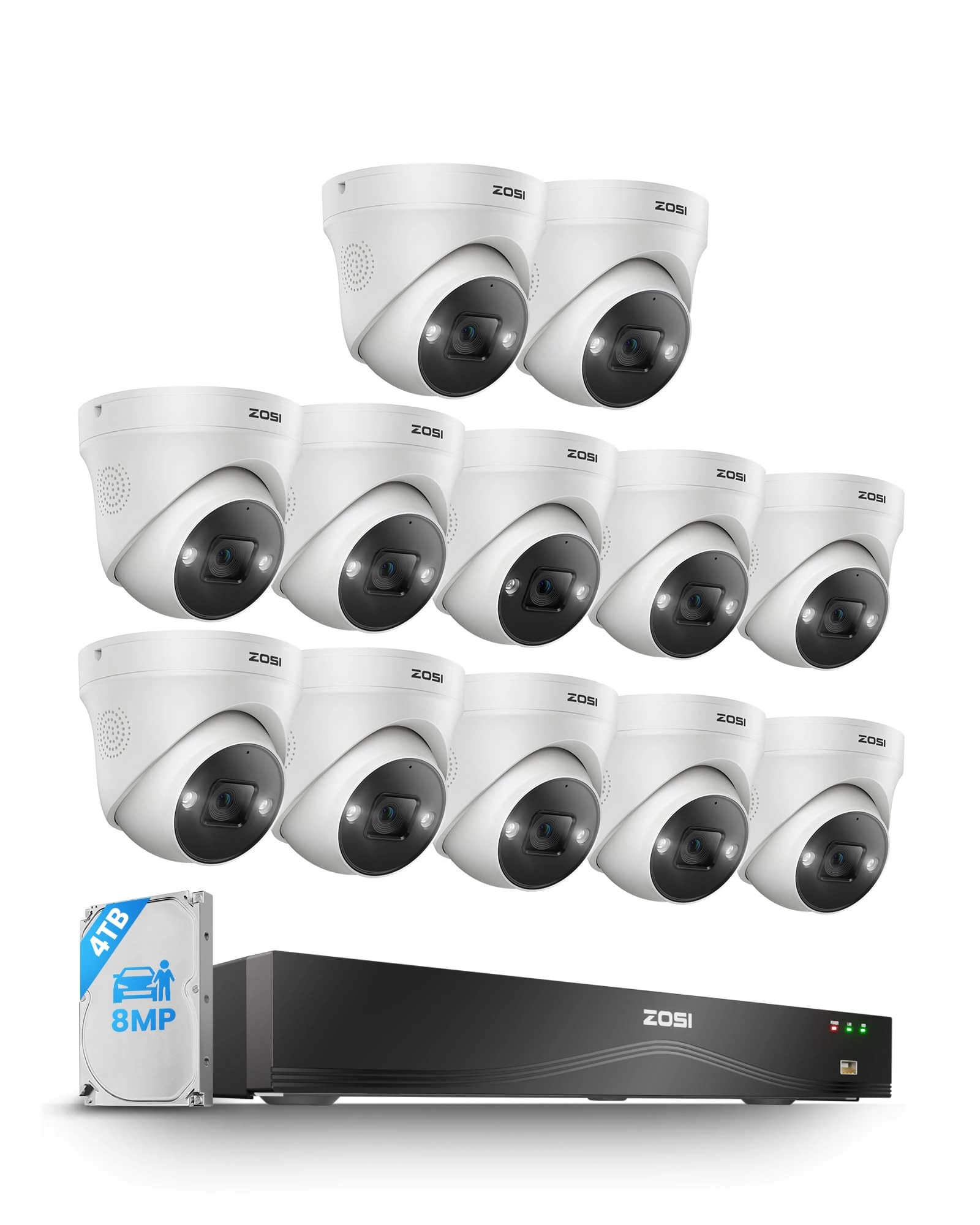 24CH NVR - 4TB HDD + 4K Outdoor IP Camera