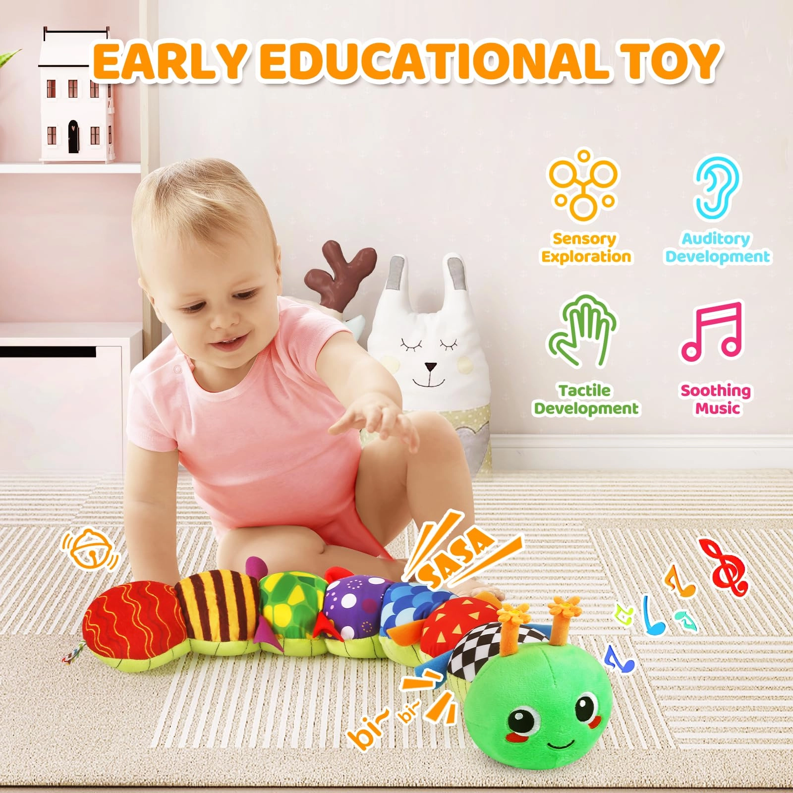 Baby Toys - 0 months Polyester Animal 1.0 Count