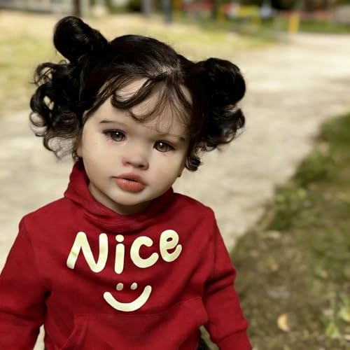 Pippa Reborn Baby Doll - 26 inch Cotton Vinyl Hand-rooted Curly Hair Ages 3+
