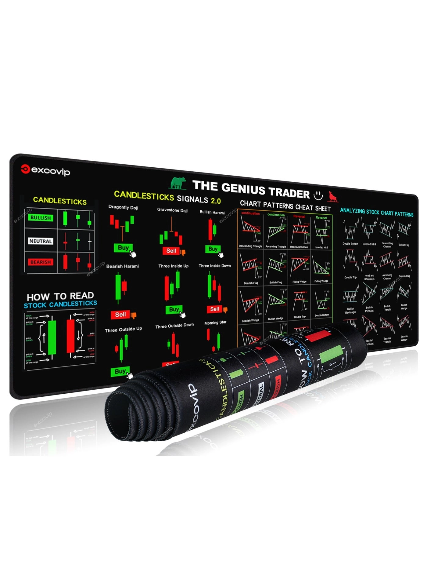 excovip XL Gaming Mouse Pad - 80x30 cm