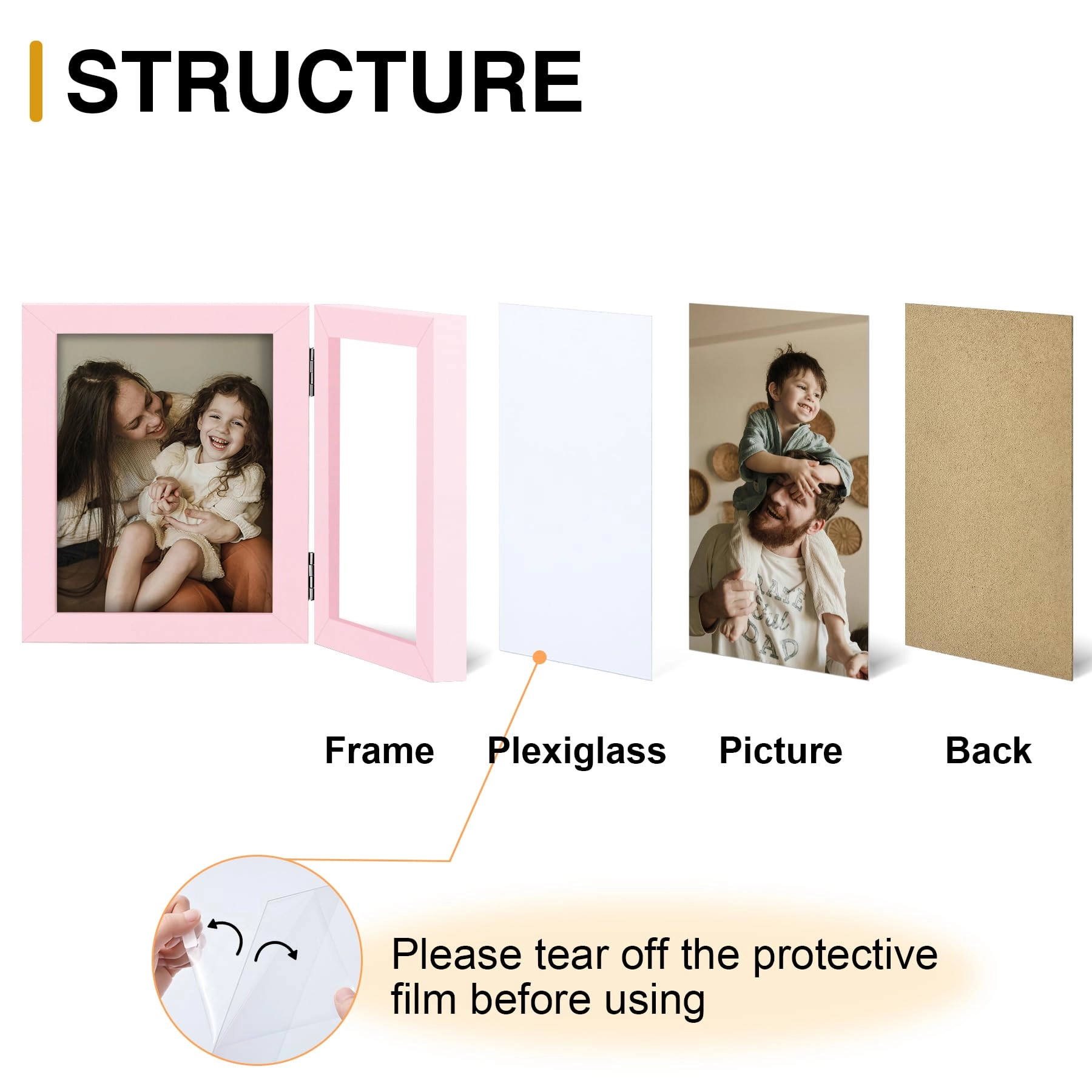 Double Picture Frame - 4x4 2.0 Count