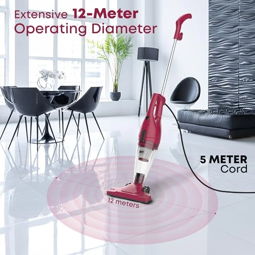 2-in-1 Handheld Stick Vacuum Cleaner - 600W 17000Pa 0.8L