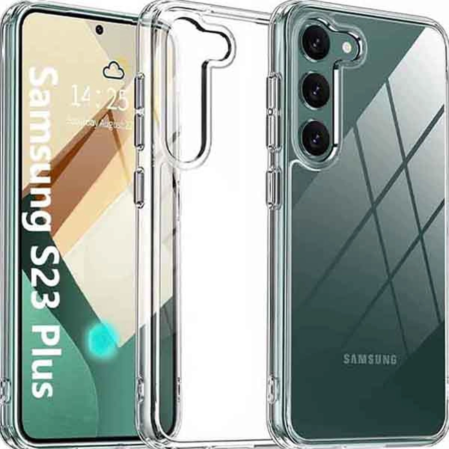 Trands Hard Case Clear Case for Galaxy S23 Plus