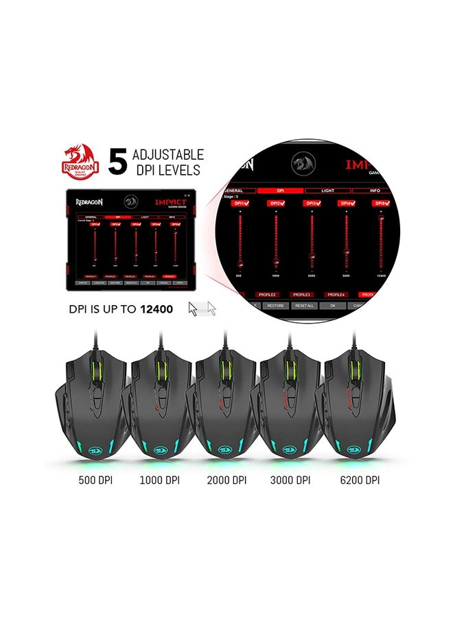 M908 Impact RGB MMO Mouse - USB