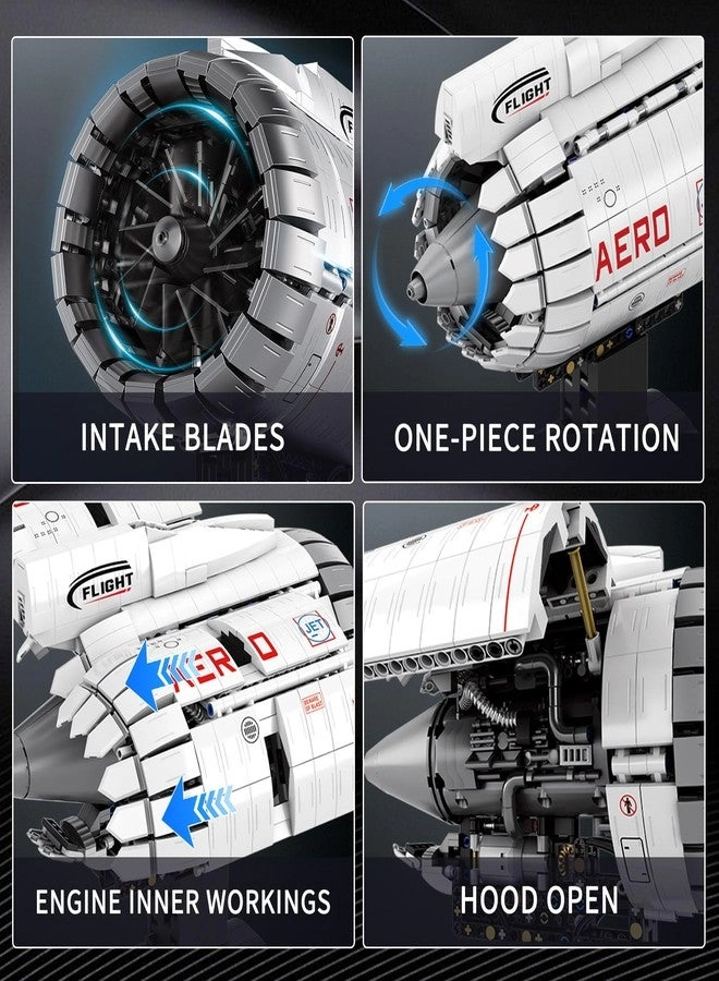 Aircraft Engine Building Kit - Turbofan Motor 1786 pcs