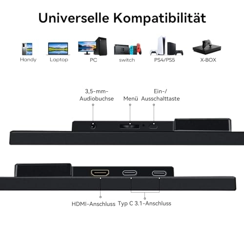 Portable Monitor - 1080P FHD 18.5 Inches