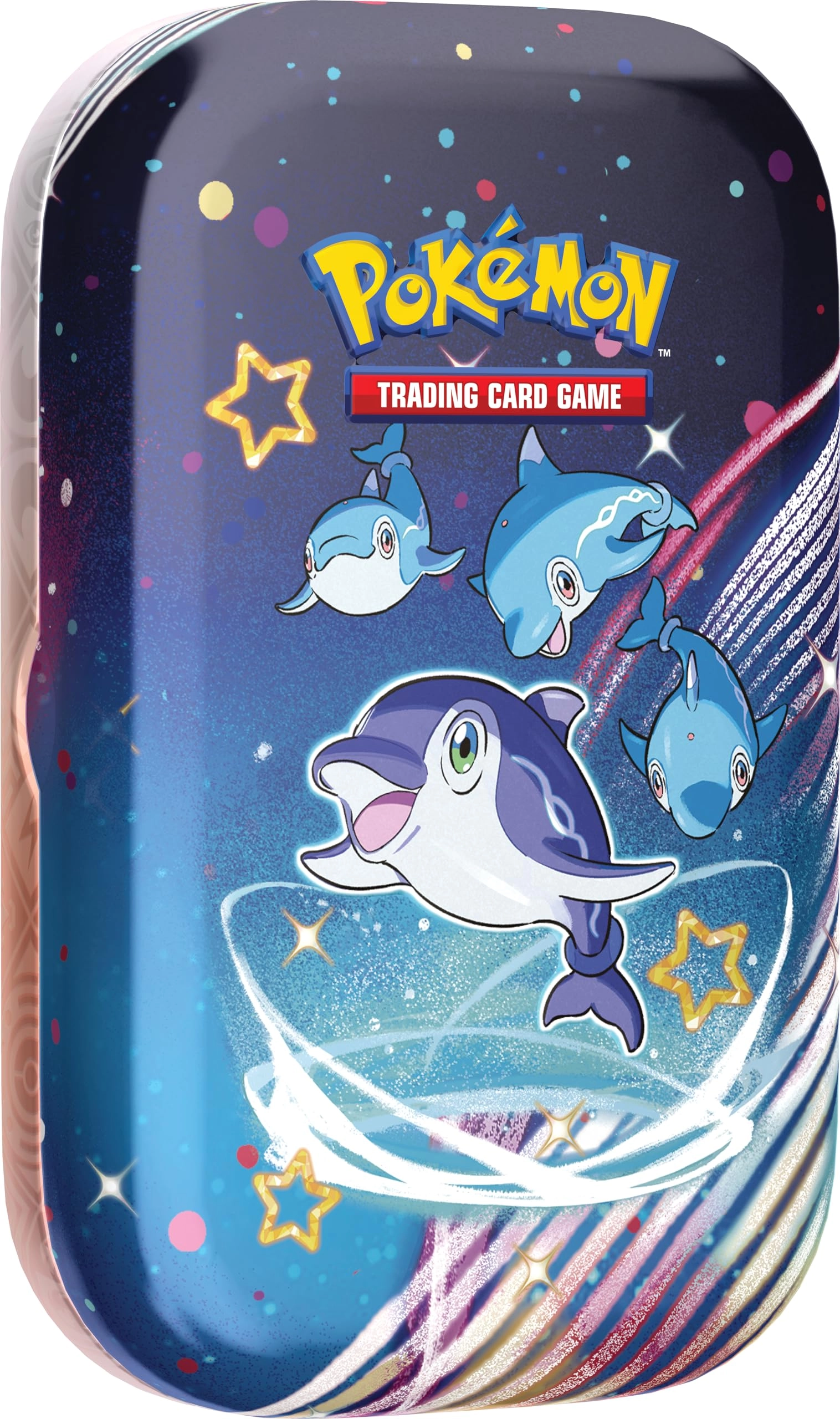 Pokémon Paldean Fates Mini Tin - Finizen 2 Booster Packs 1 Sticker 1 Art Card