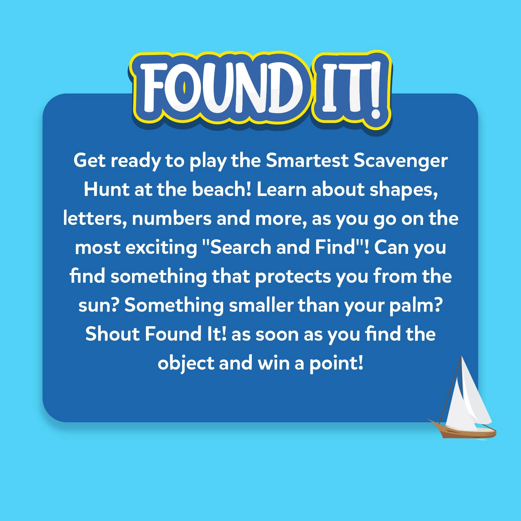 Found It Beach - Scavenger Hunt Card Game 50 Waterproof Cards