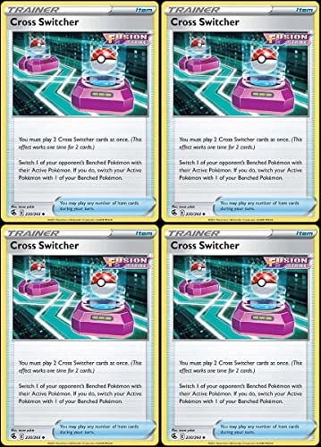 Cross Switcher 230/264 - Fusion Strike - Trainer Card Lot - 4pcs