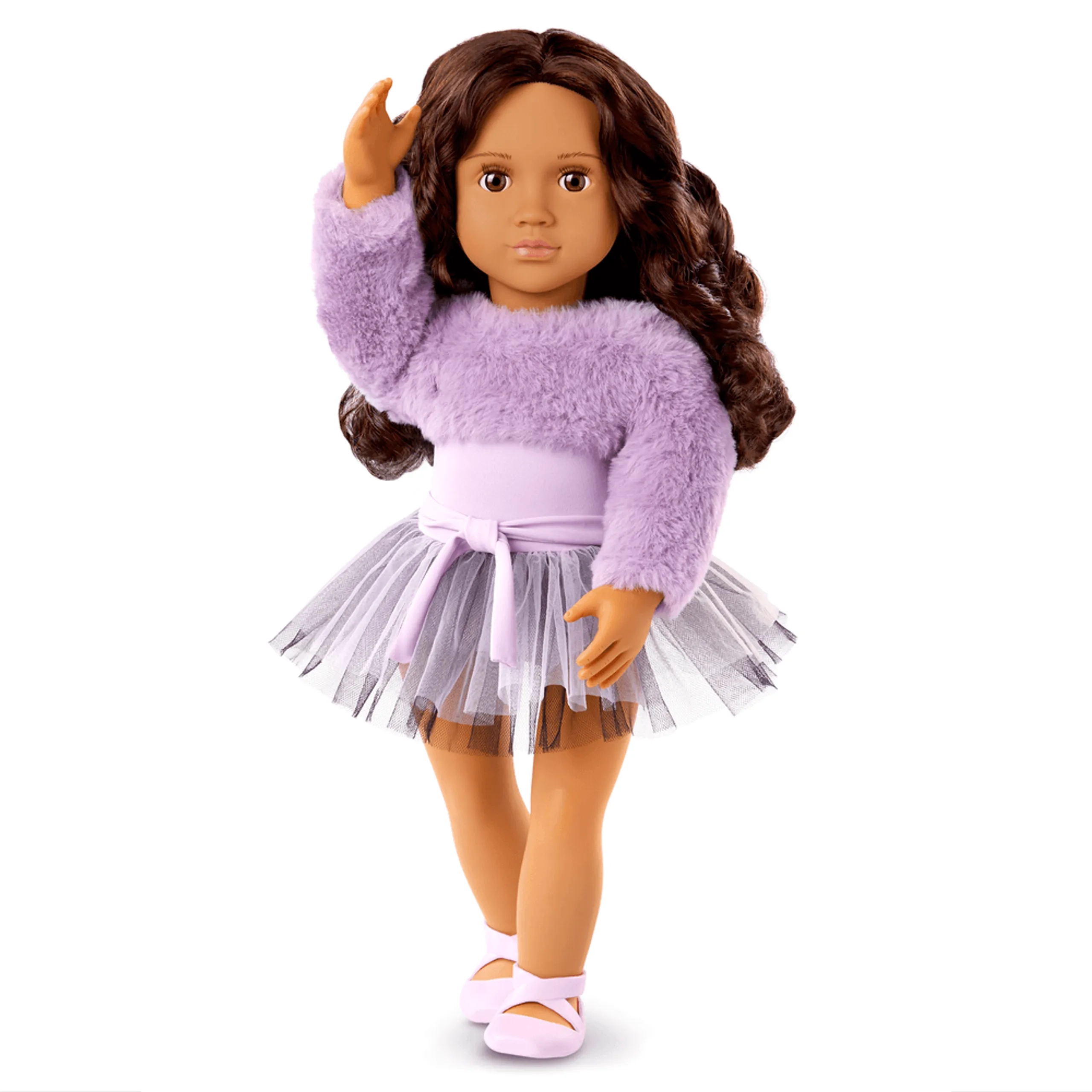 Jovanna Ballerina Fashion Doll - 18-inch faux-fur shrug Ages 3+