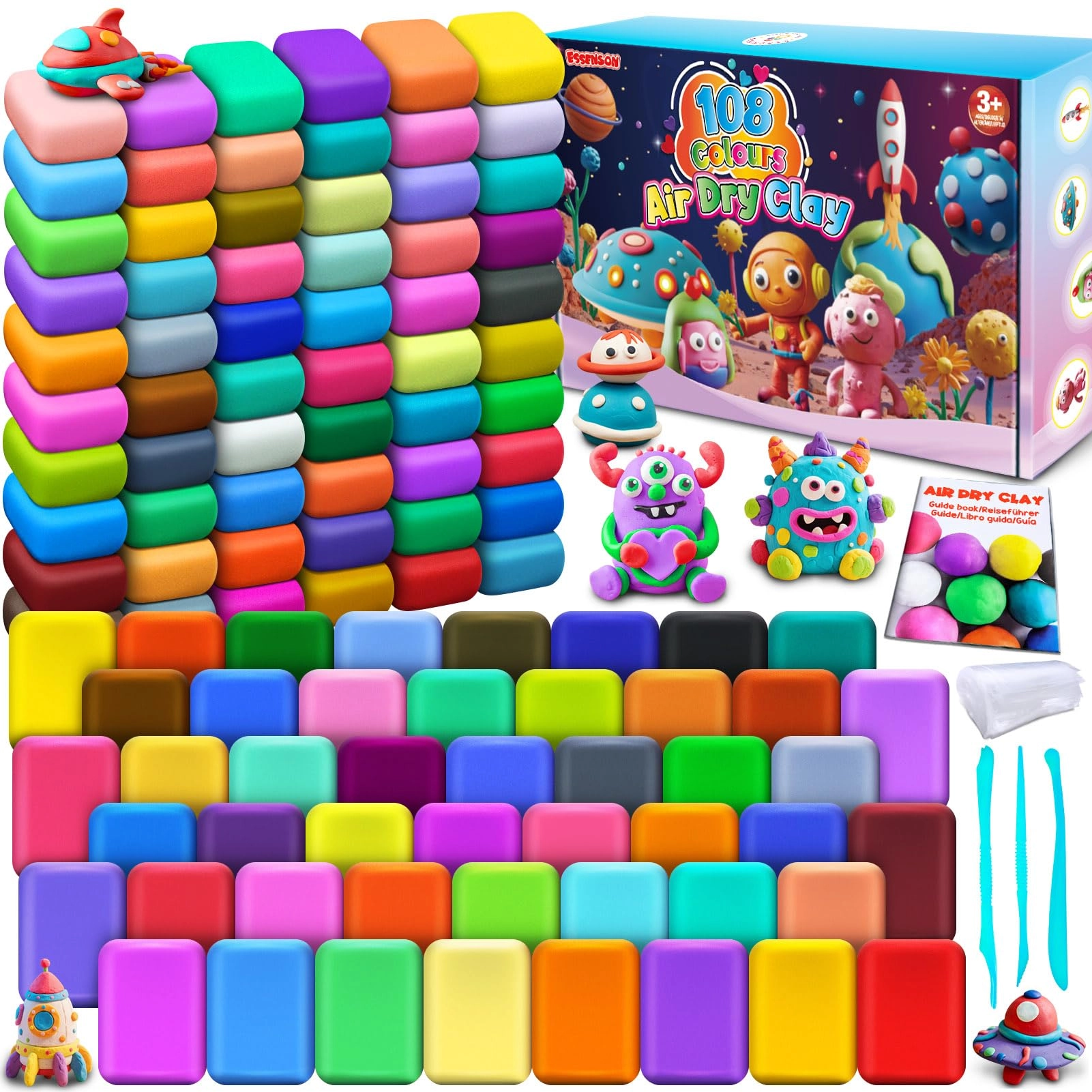 ESSENSON Air Dry Clay - 3+ years 108 colors