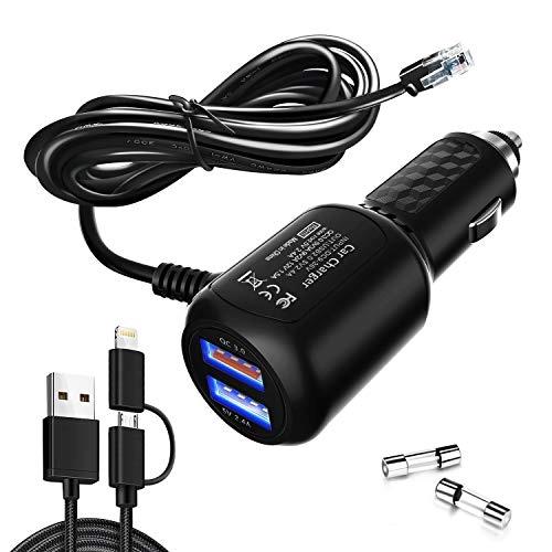 Radar Detector Power Cord - 9V-36V 5V / 2.4A