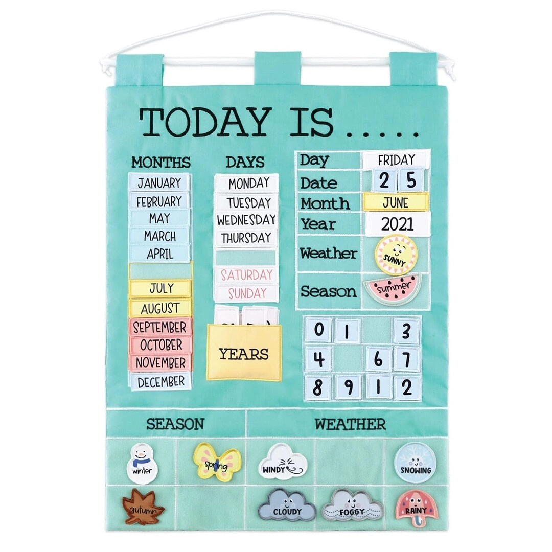 MZA STORES Learning Calendar Wall Chart