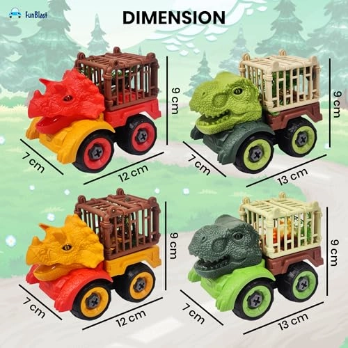 Dinosaur Truck - 4-in-1 DIY Dinosaur Assembling Toy