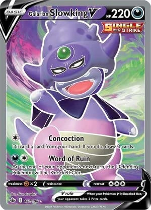 Pokémon Pokemon Galarian Slowking V 178/198 - English + Toploader