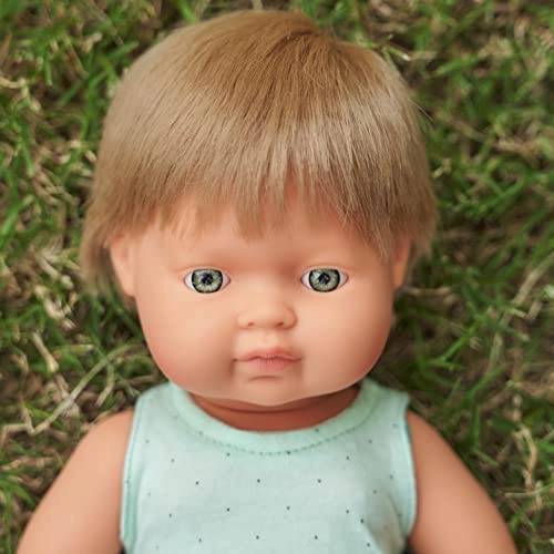 Baby doll - 38 cm Caucasian dark blonde boy