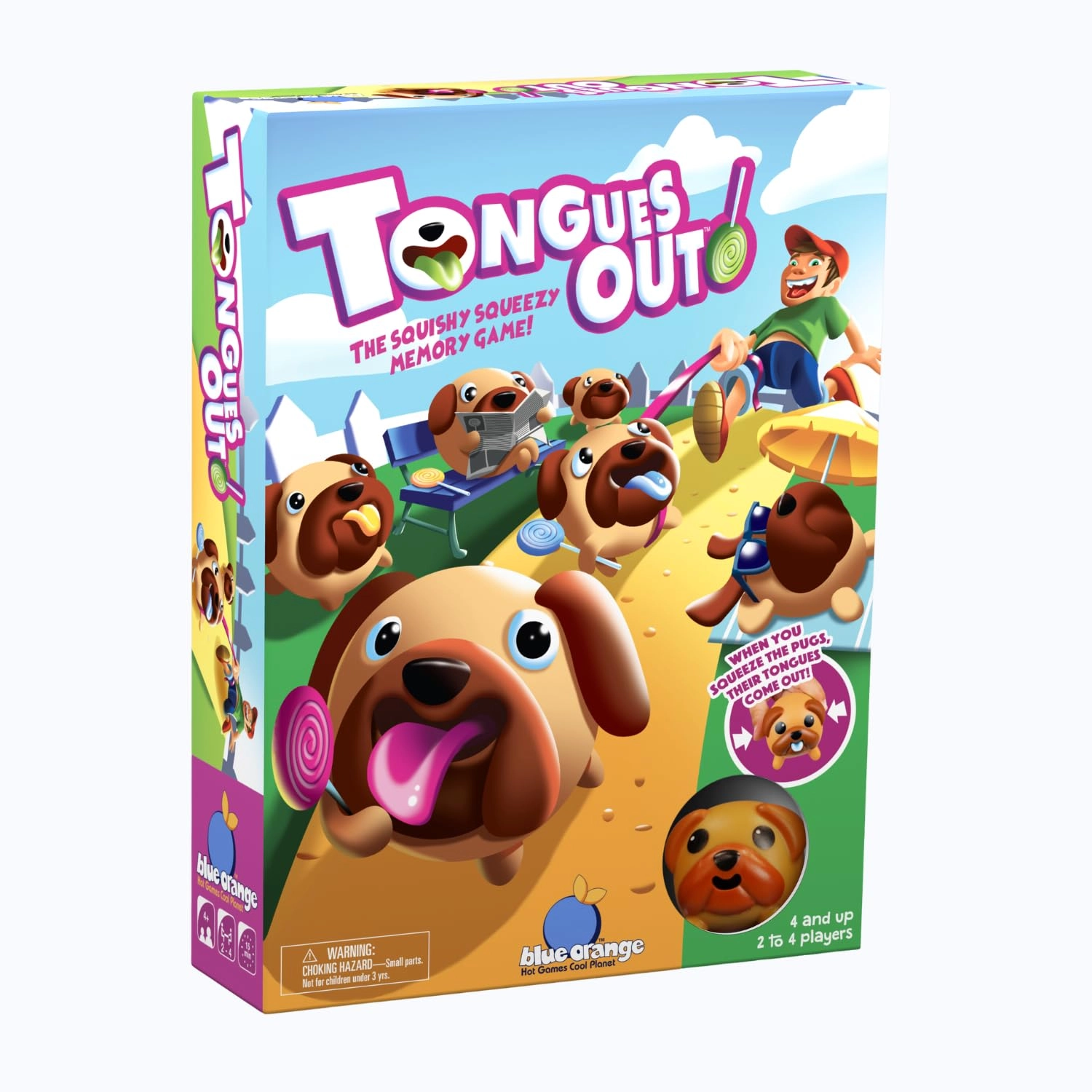 Blue Orange Tongues Out! - 4 - 10 years 12 pieces