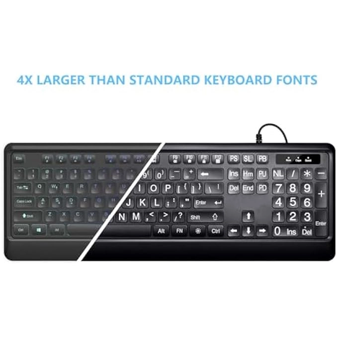LARGE PRINT BACKLIT KEYBOARD