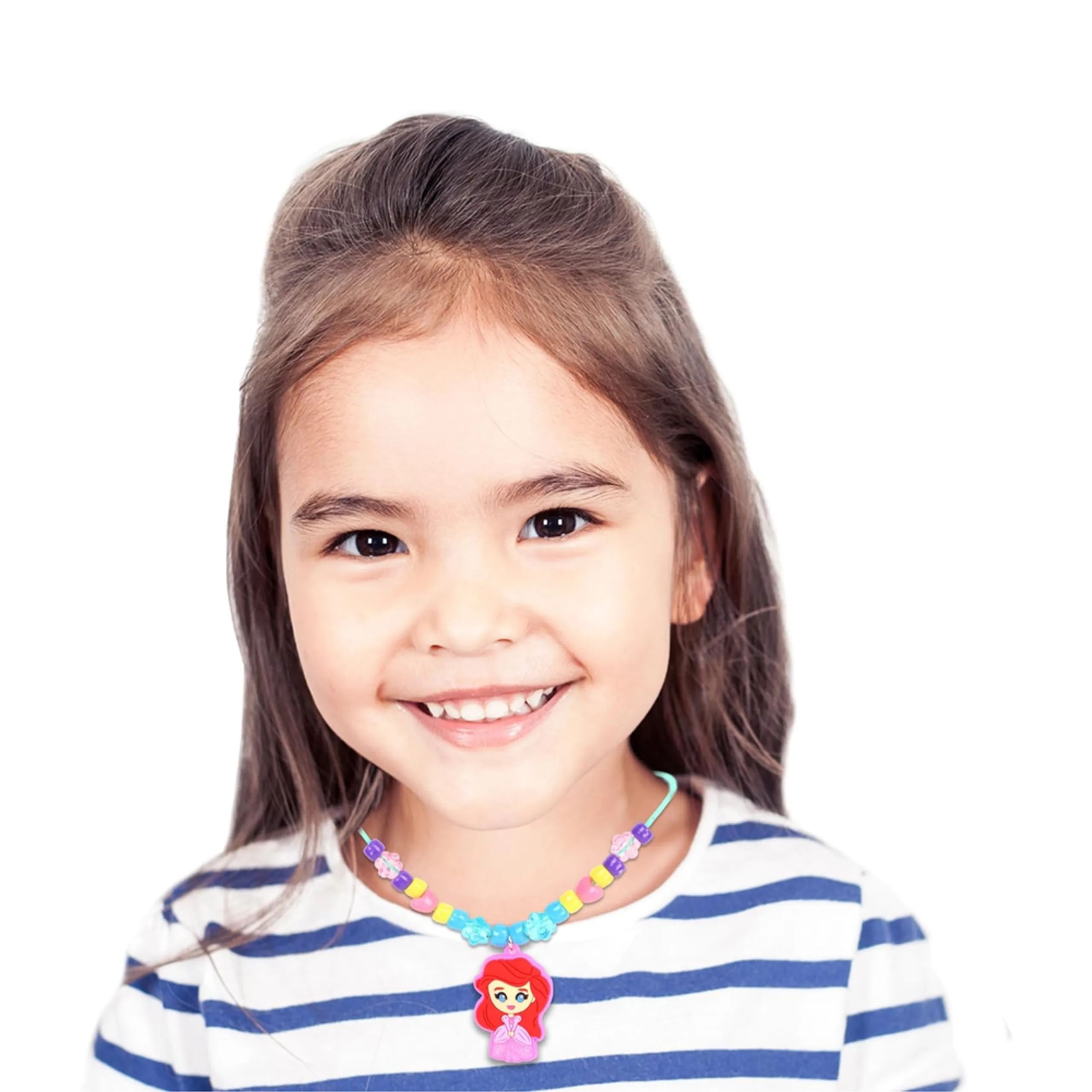 Disney Princess Necklace Activity Case - 5 princess charms 150 colorful beads 5 necklace cords