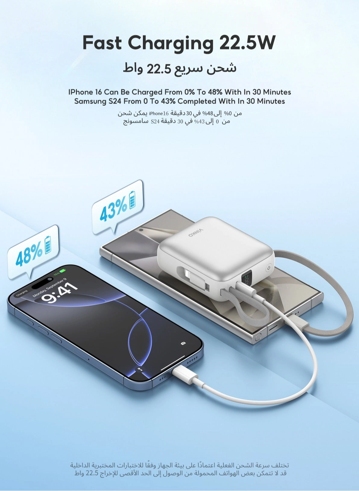 V9 - 10000 mAh 22.5 W Fast charging