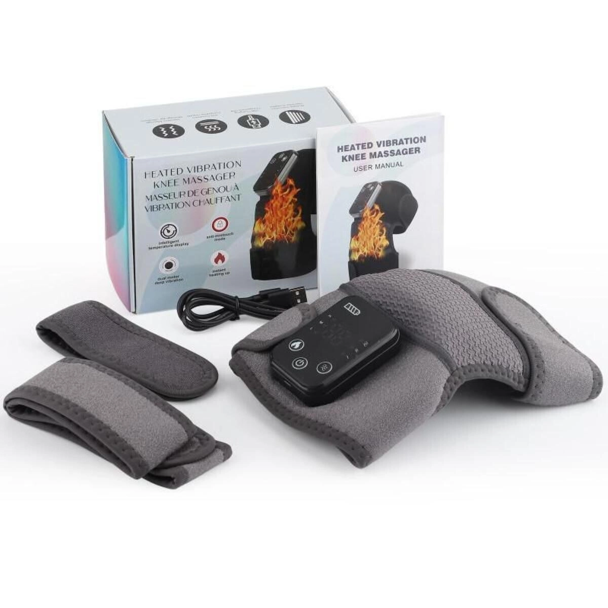 Tradeo Heated Vibration Knee Massager - Cordless Wrap